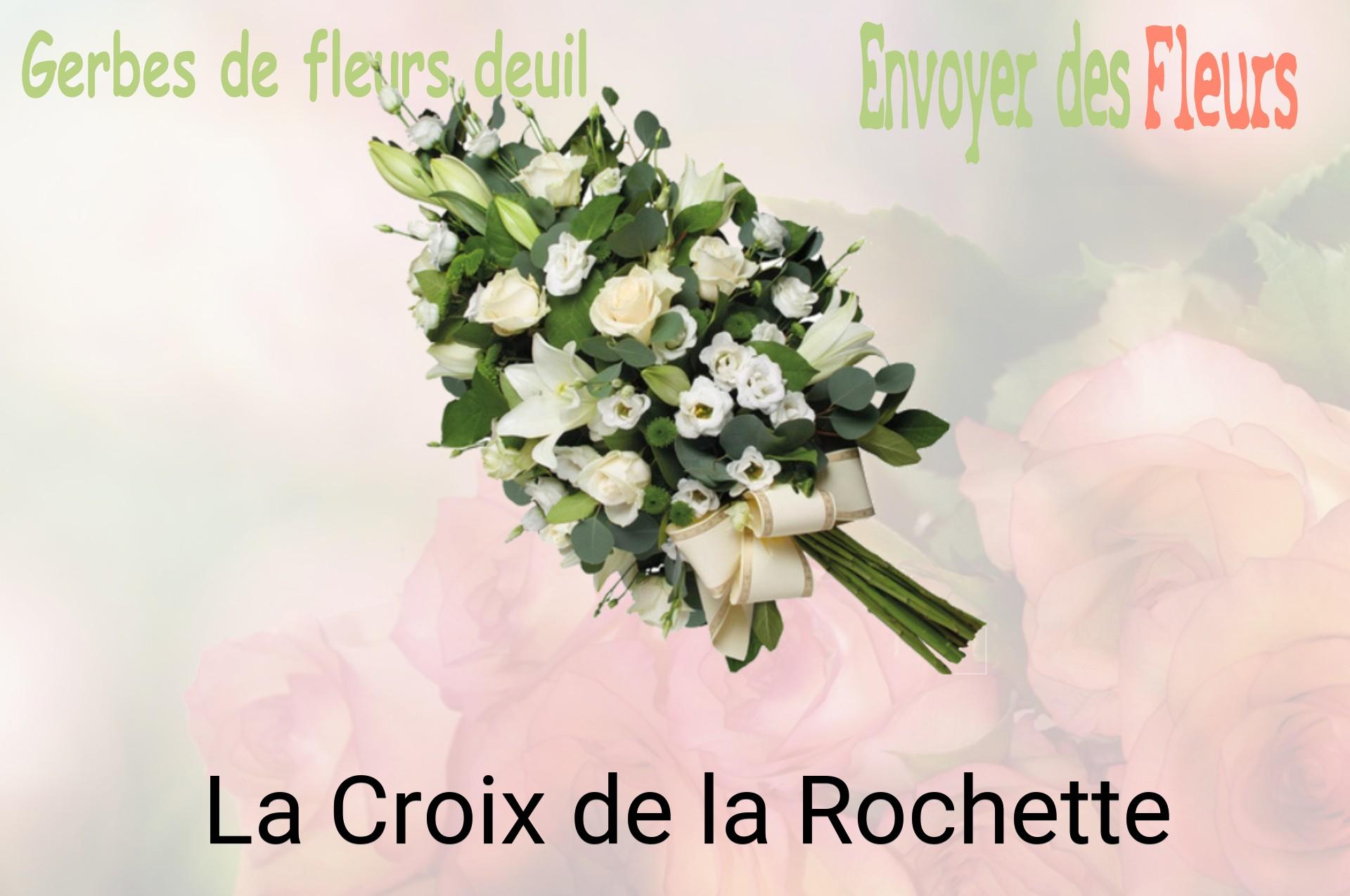 Gerbe de fleurs de deuil livrée à La Croix-de-la-Rochette